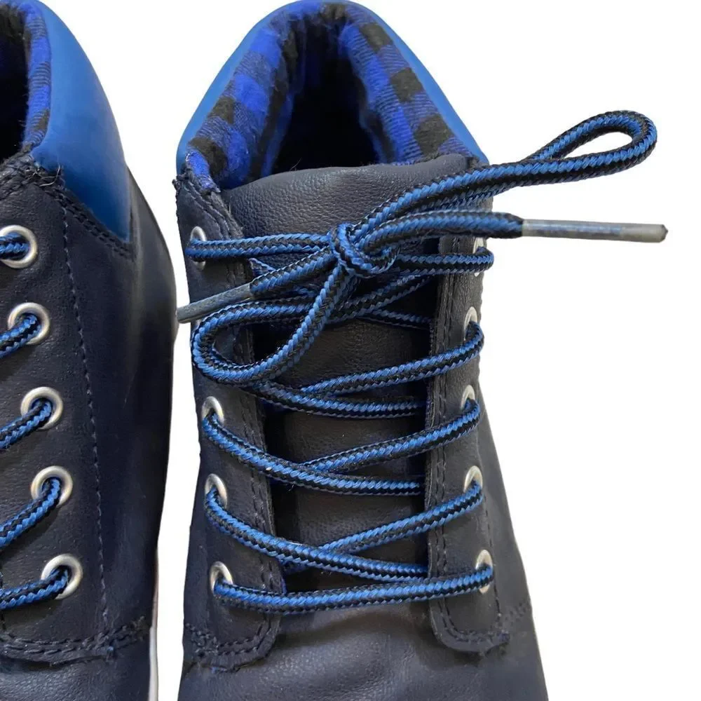 The Children Place Boys Navy Blue Faux Leather‎ Lace Up Sneaker Boots Size 4